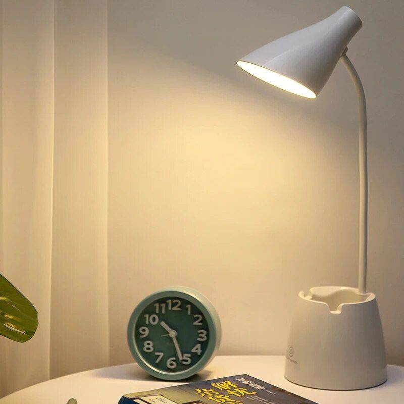 Multi-Functional LED Desk Lamp with Touch Dimmer and Pen Holder Storage Holders & Racks Shelves