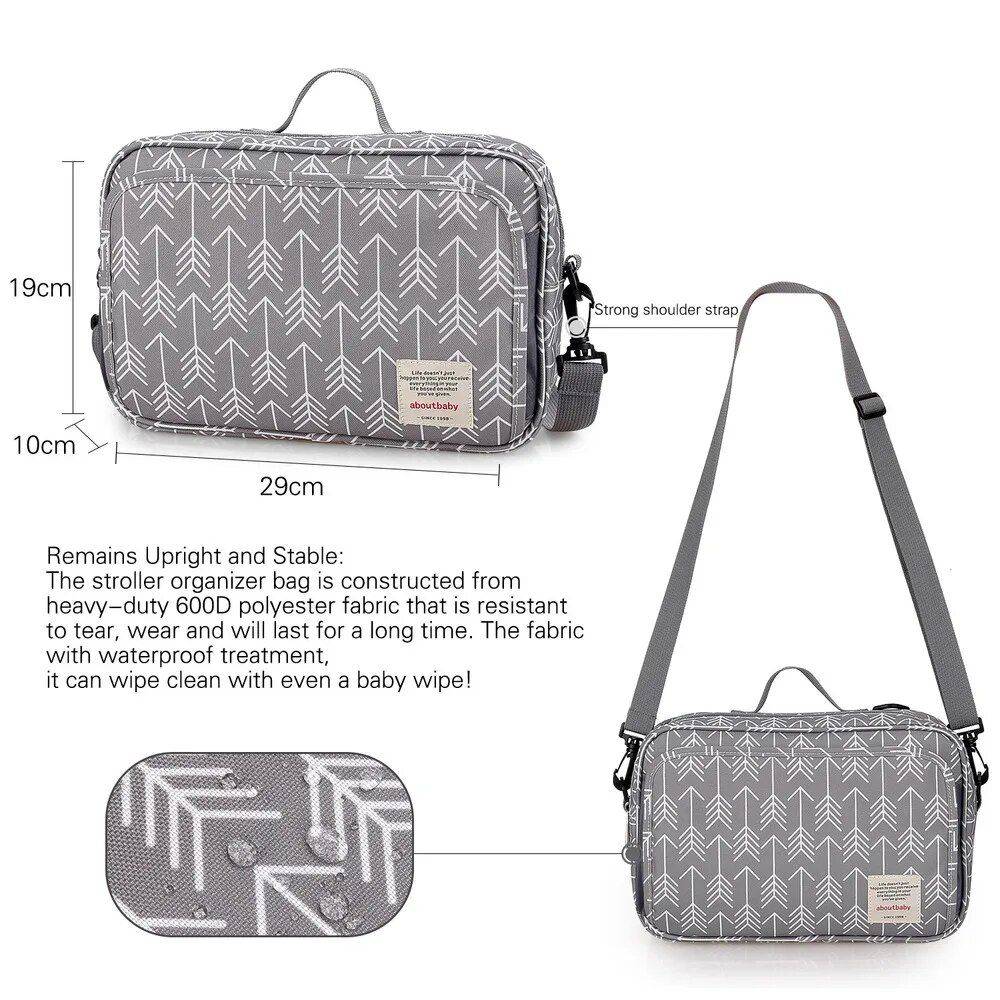 Multifunctional Waterproof Diaper Bag Organizer with Stylish Patterns Diapering