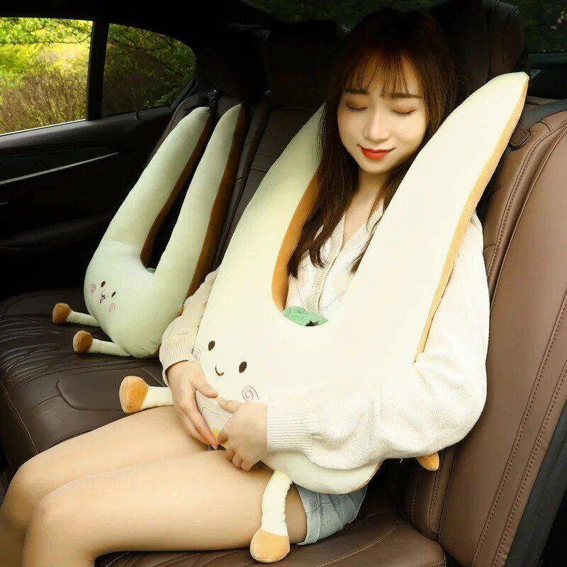 Plush Cartoon Car Nap Pillow for Optimal Travel Comfort Car Seats & Accessories