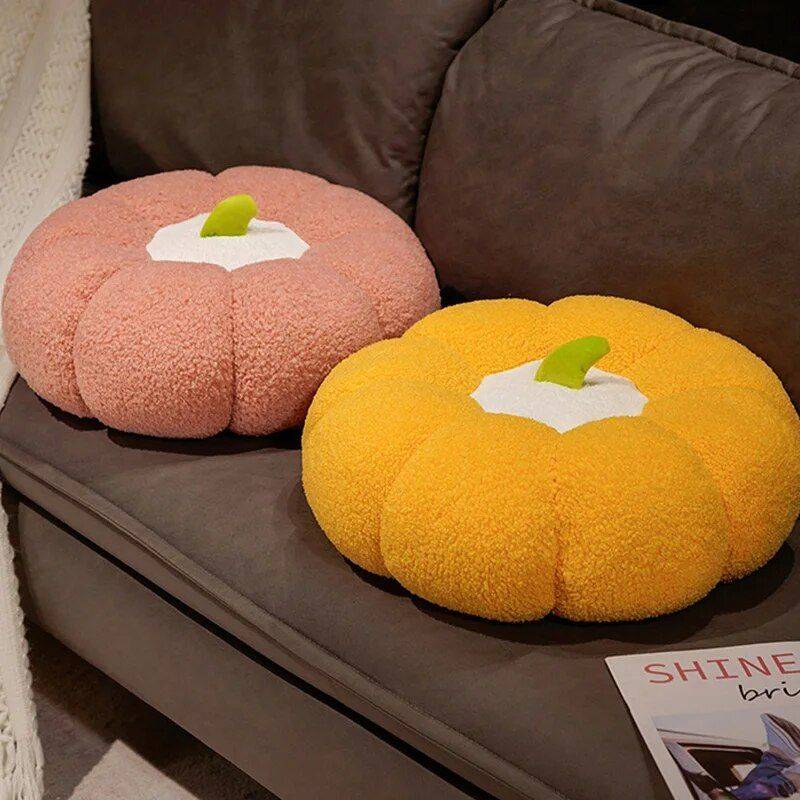 Plush Pumpkin-Shaped Futon Cushion Throw Pillows