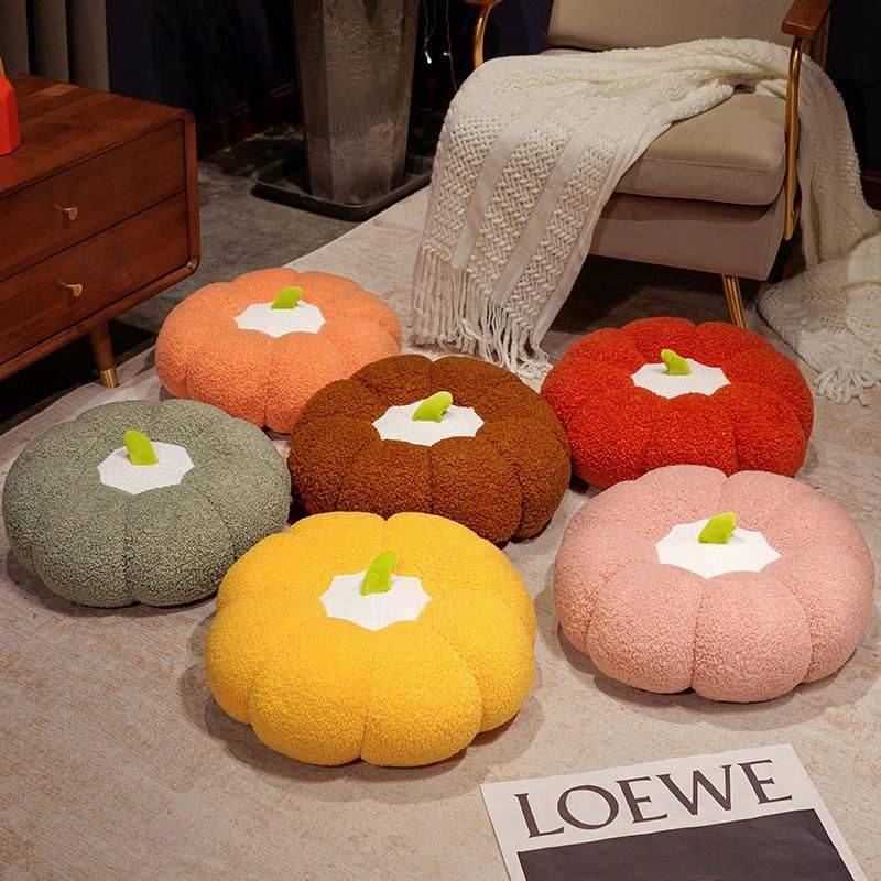 Plush Pumpkin-Shaped Futon Cushion Throw Pillows