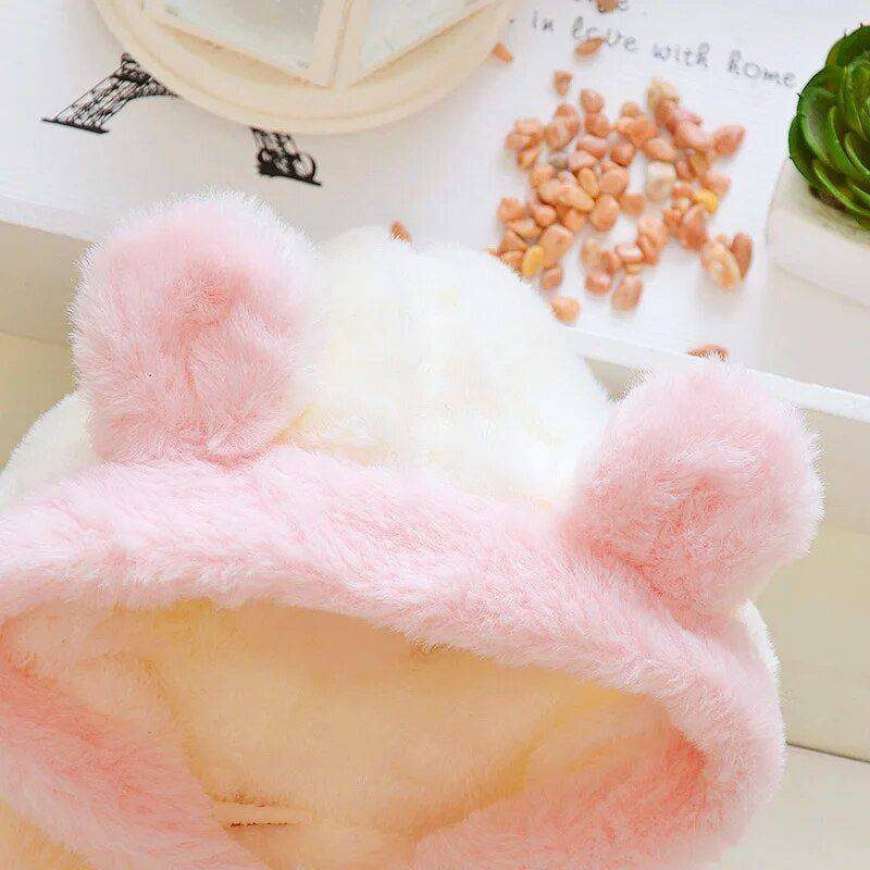 Plush Rabbit Ears Princess Hooded Jacket for Baby Girls – Warm Winter & Autumn Outwear Apparel