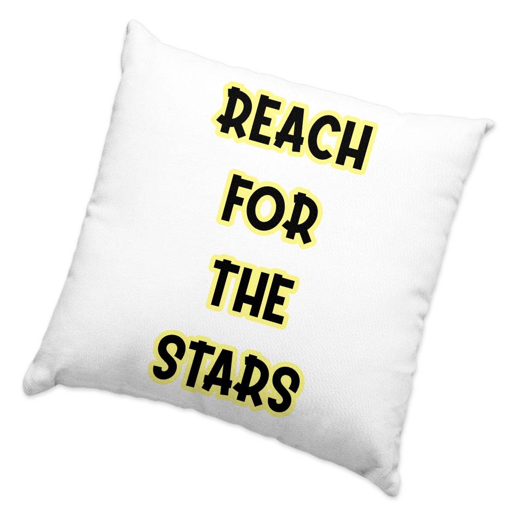 Reach for the Stars Square Pillow Cases – Motivational Quote Pillow Covers – Cool Pillowcases Pillows & Pillow Cases