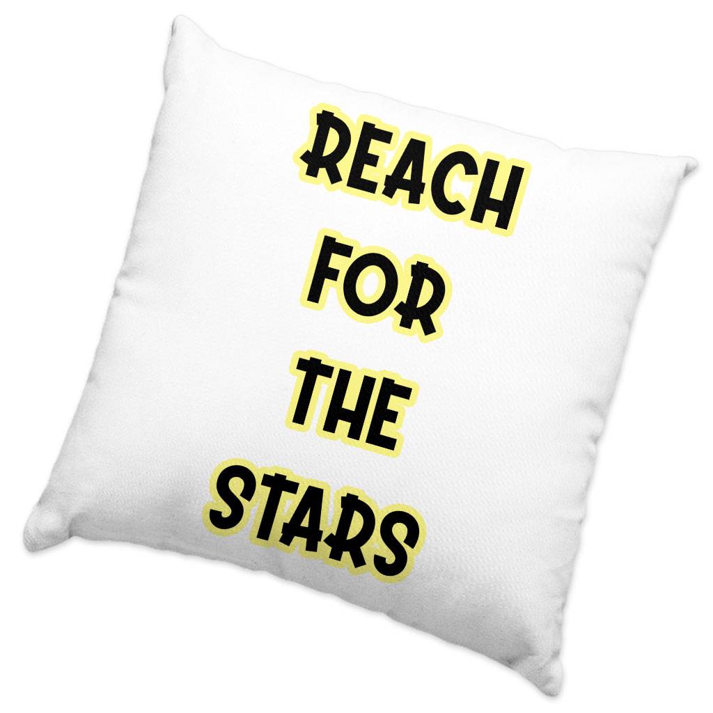 Reach for the Stars Square Pillow Cases – Motivational Quote Pillow Covers – Cool Pillowcases Pillows & Pillow Cases