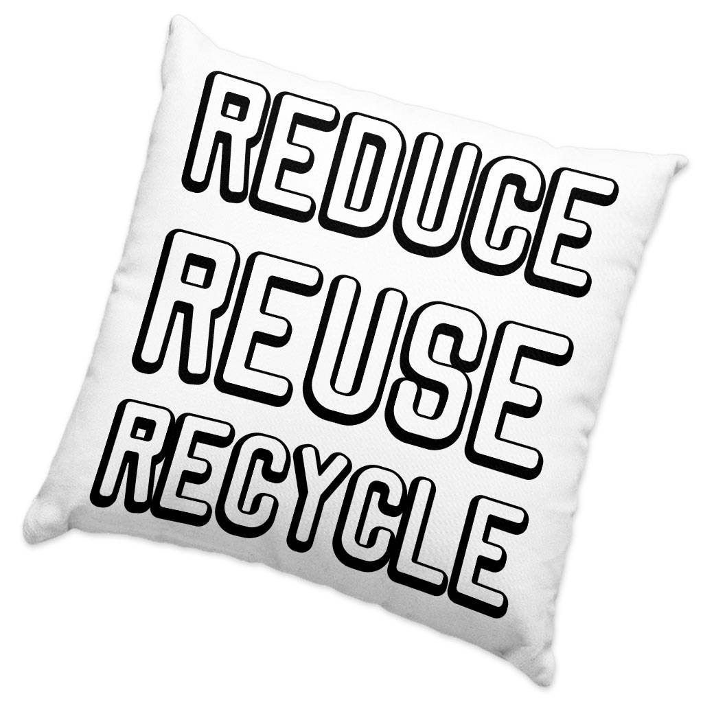 Reduce Reuse Recycle Square Pillow Cases – Cute Design Pillow Covers – Best Design Pillowcases Pillows & Pillow Cases