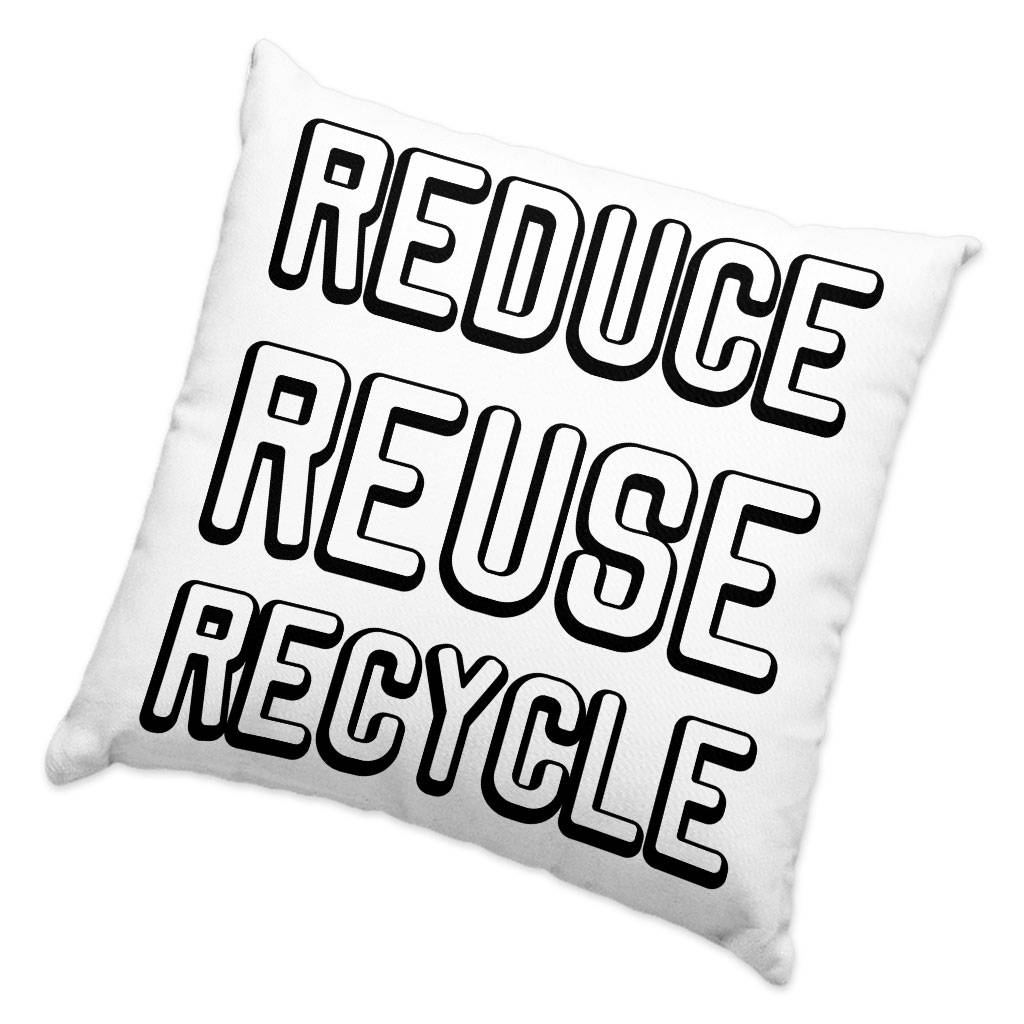 Reduce Reuse Recycle Square Pillow Cases – Cute Design Pillow Covers – Best Design Pillowcases Pillows & Pillow Cases