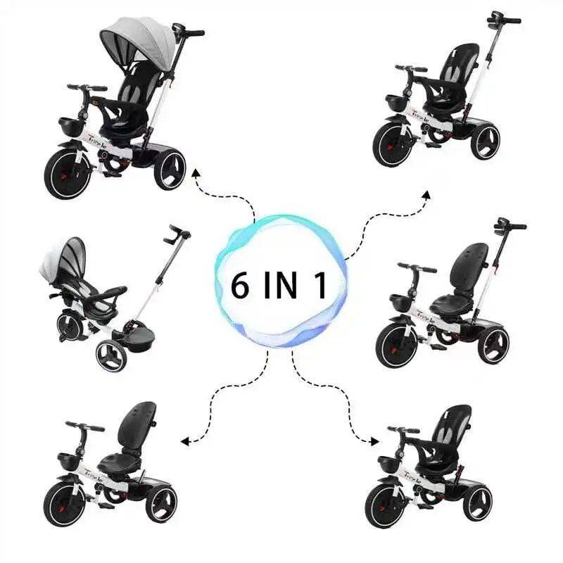 UBRAVOO 6-in-1 Baby Stroller Tricycle Bike – The Ultimate Ride for Your Growing Child Baby Strollers